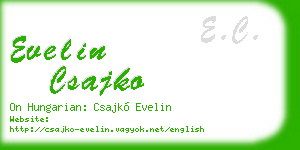 evelin csajko business card