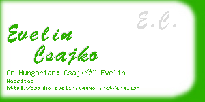 evelin csajko business card